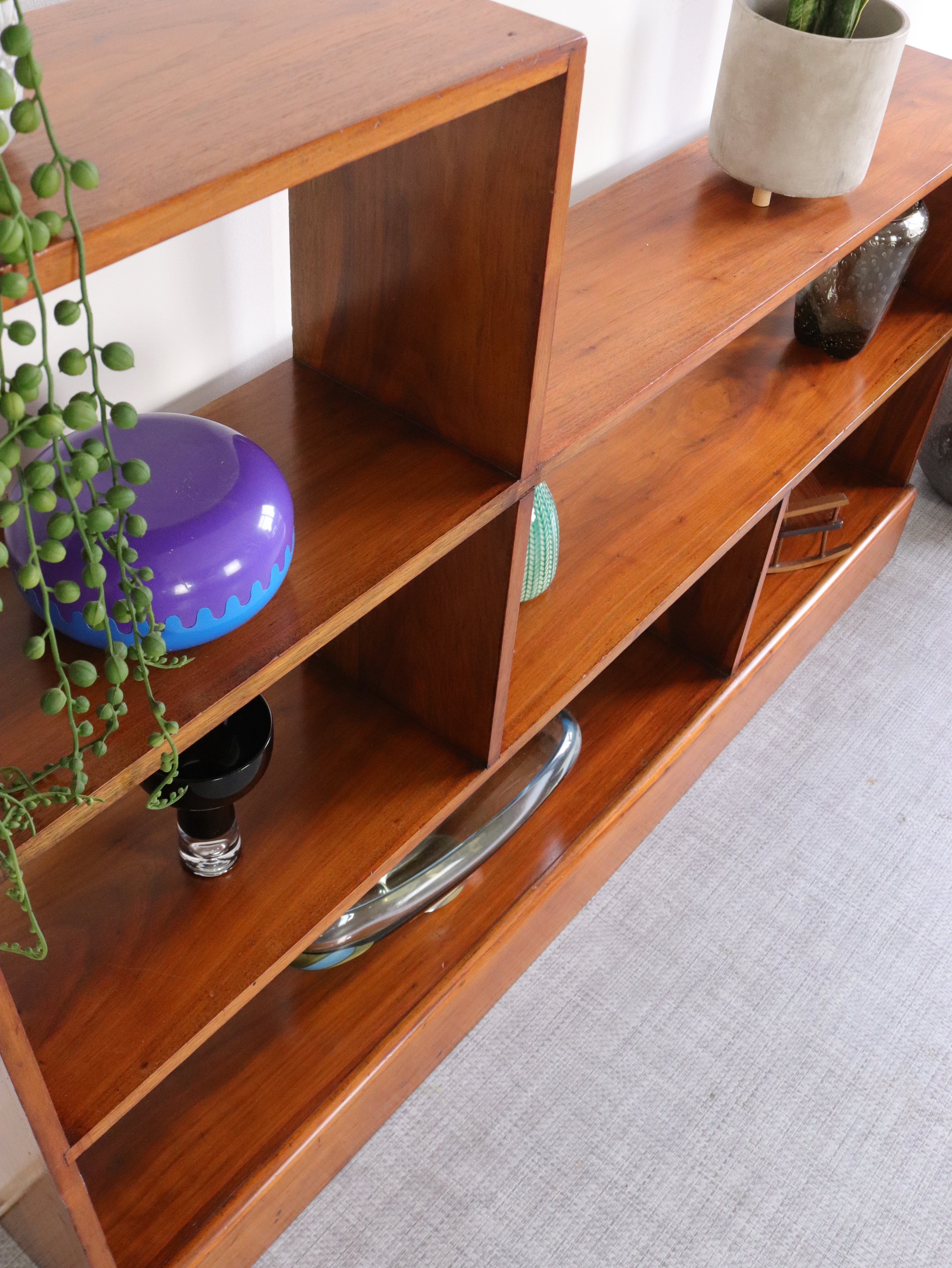 Retro Open Bookcase made from solid Teak - teakyfinders