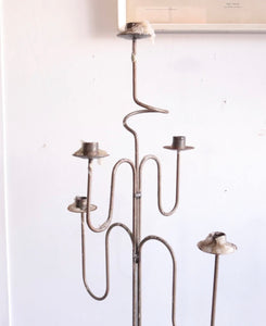 A Pair wrought iron floor standing Decorative candelabra -  Gothic Style - teakyfinders