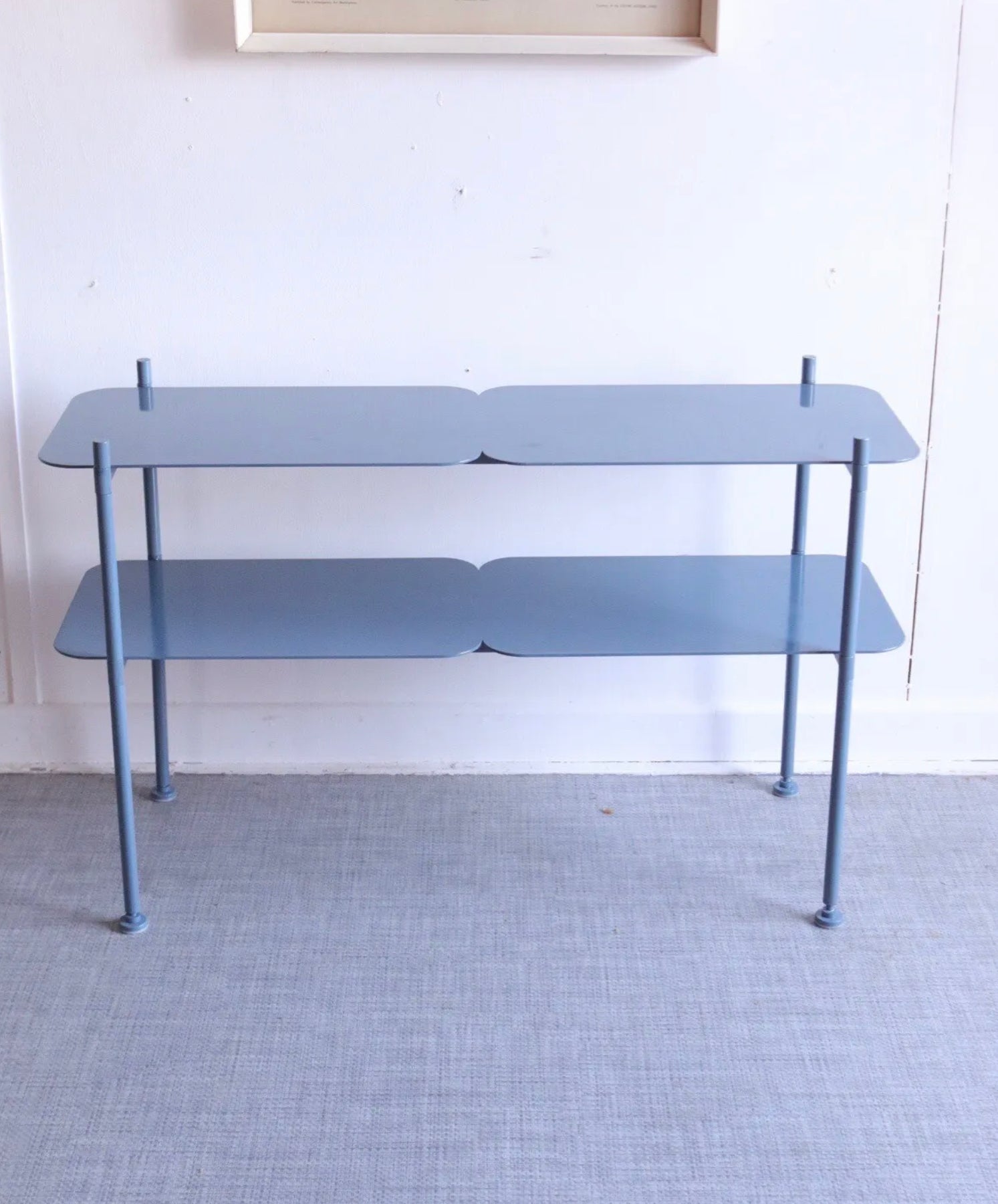Zuiver River Console Table Ocean Blue Metal Stylish TV Stand Mid Century - teakyfinders