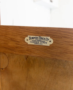 Heals of London Style 1930’s Oak Cupboard With Drawers Bowman Bros - teakyfinders