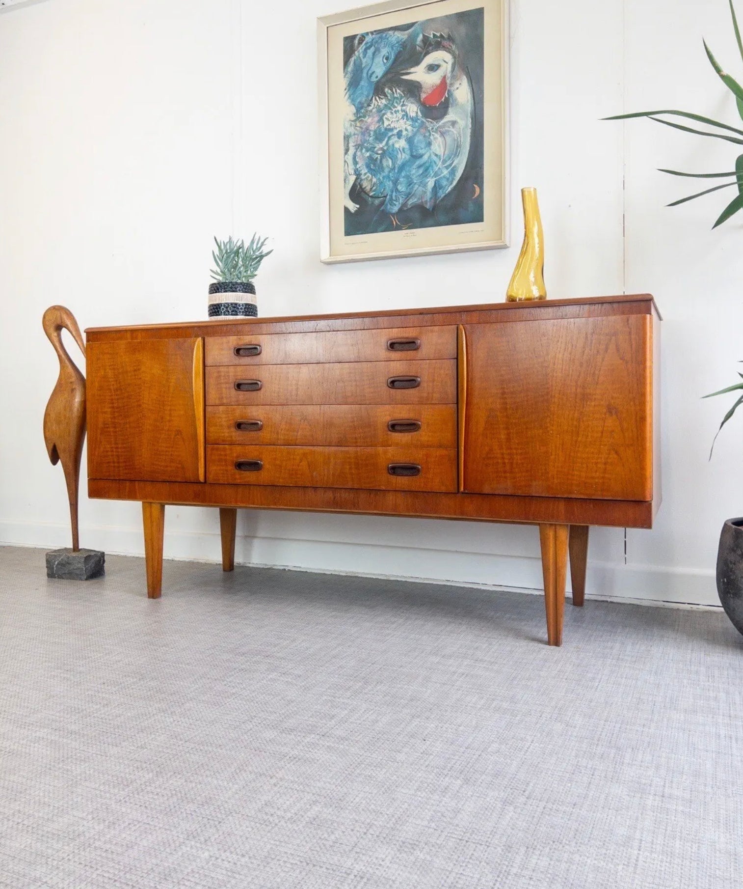 Vintage Stonehill Furniture Rare Mid Century Teak Sideboard Retro - teakyfinders