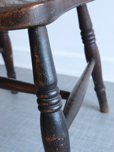 Antique Victorian Spindle-back Windsor Chair Elm Amazing Wear - teakyfinders