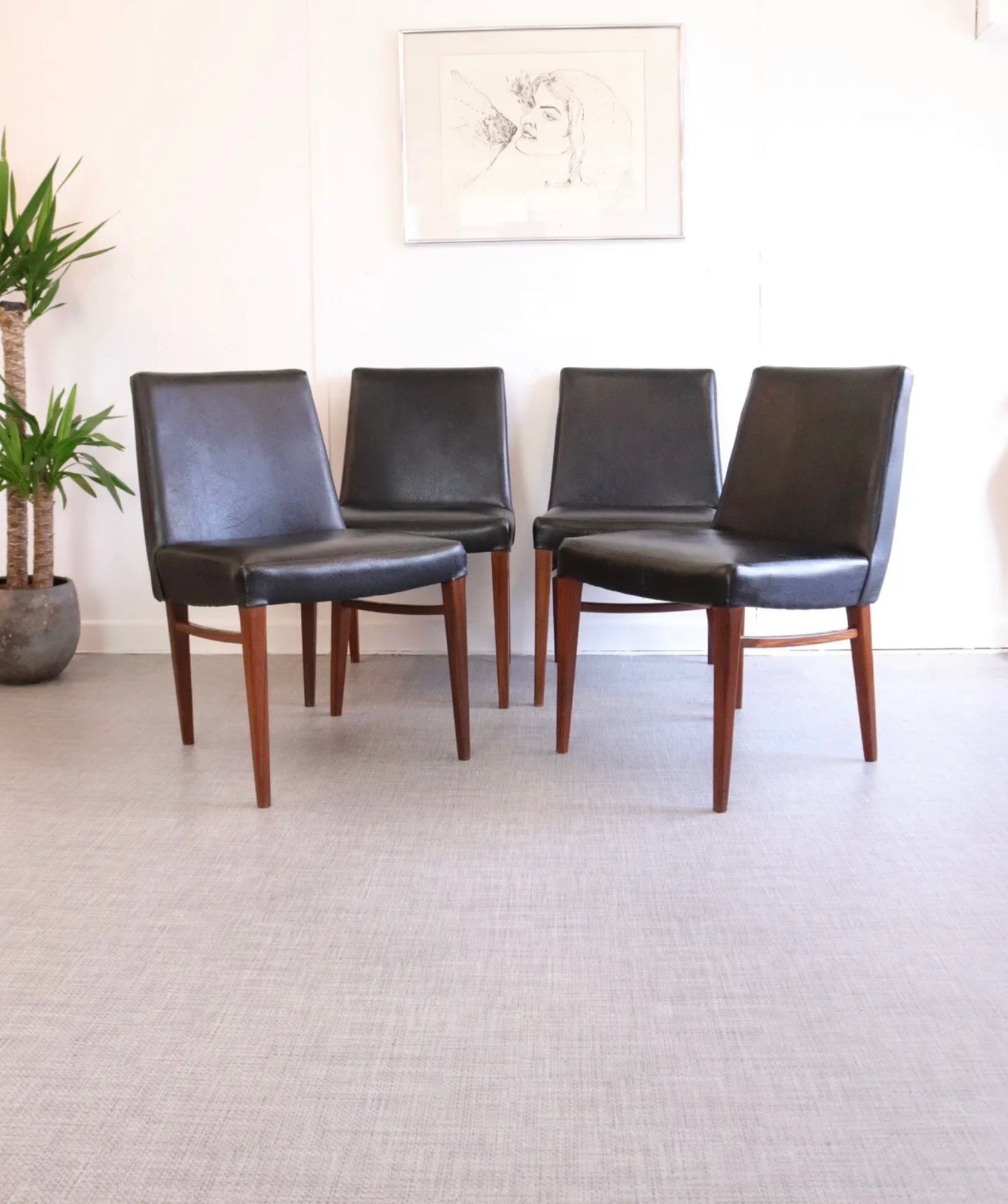 4 x G Plan Kofod Larsen Danish Teak Dining Chairs - teakyfinders