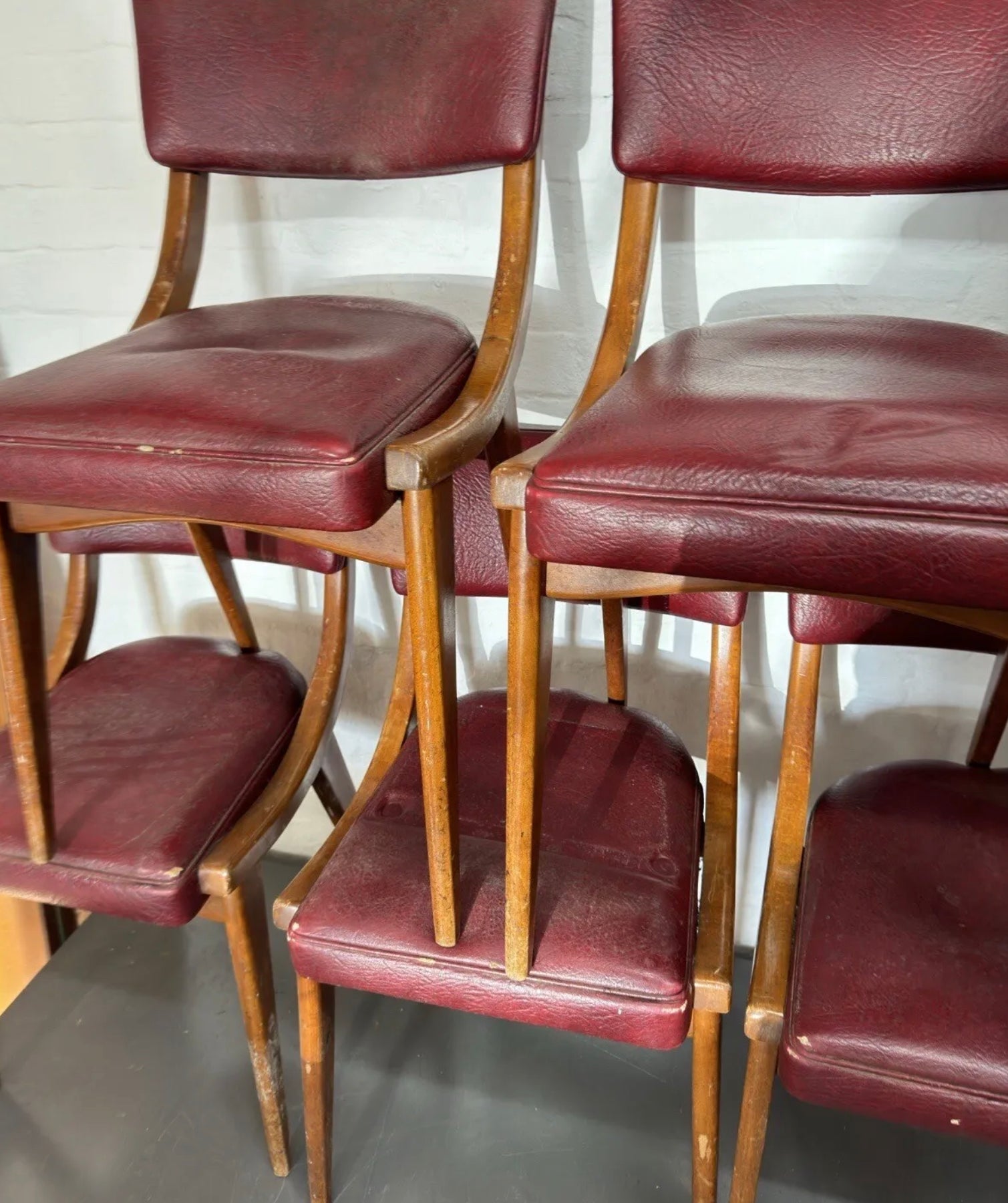 Set of 26 vintage Ben chairs chairs in need of recovering / Mid Century Job Lot - teakyfinders