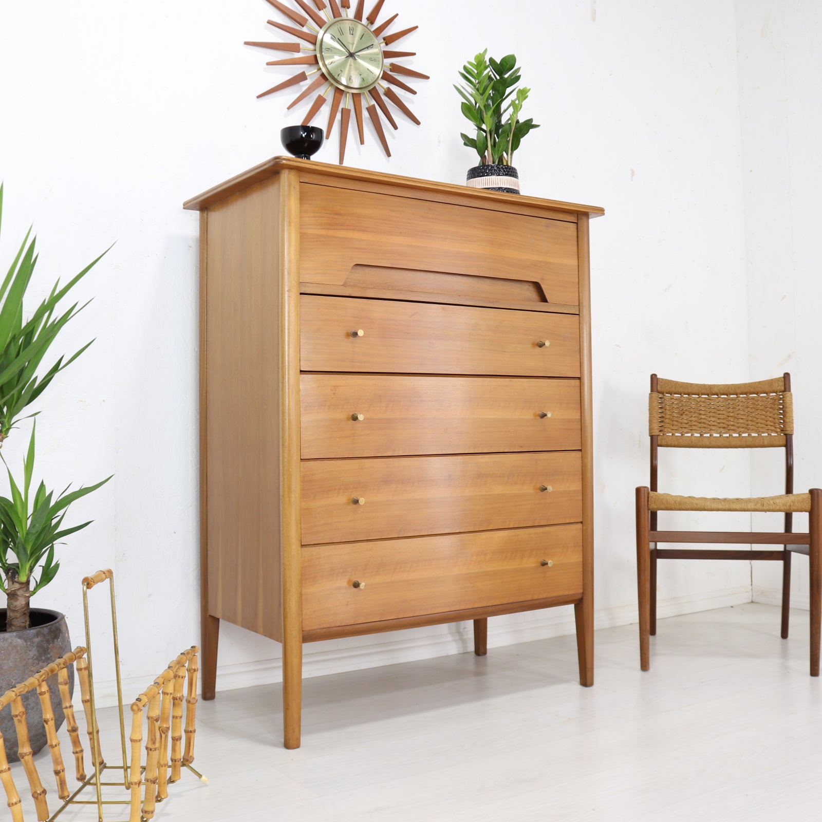 A. Younger Walnut Chest of Drawers - teakyfinders