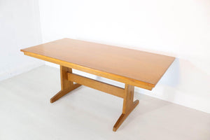 Peter Waals Style Arts and Crafts solid Oak Dining Table - teakyfinders