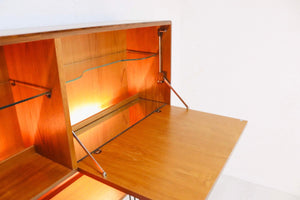 G Plan Fresco Sideboard / Highboard Bookshelf on Industrial Hairpin Legs - teakyfinders