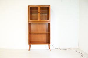 G Plan Fresco Bookcase Display Cabinet on Turned wooden Legs - teakyfinders