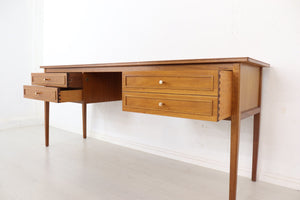 Mid Century Teak Desk By A. Younger - Minimal Sleek Home Office Furniture, Stunning Quality and Condition Retro - teakyfinders