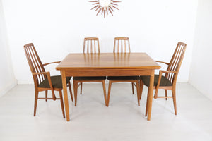 Mid Century Danish Teak Dining Table By A.B.J, Extending Table, Stunning Vintage Dining Furniture - teakyfinders