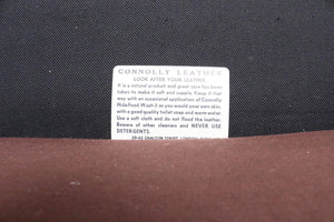 Vintage Connolly Black Egg Style  leather Sofa - teakyfinders