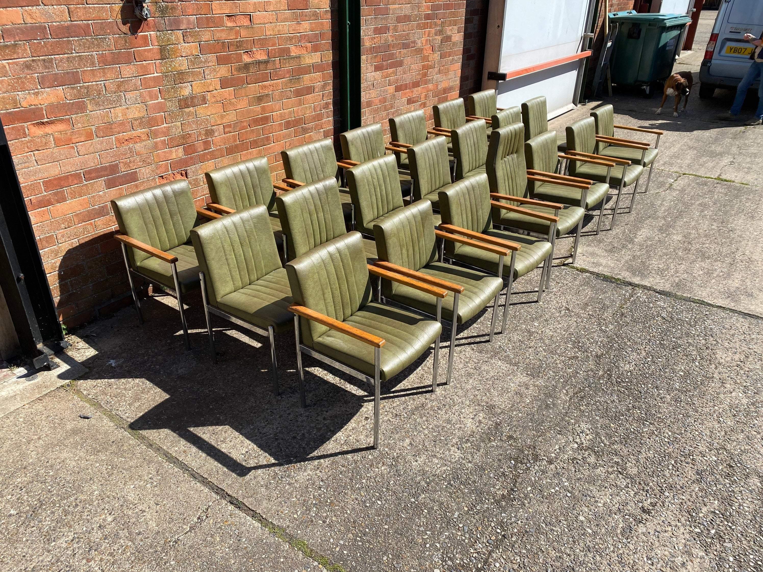 Vintage Eglin Factory Office Dining Chairs. - teakyfinders