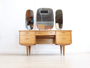Rare Mid Century Alfred Cox Walnut Sideboard - Original Retro Vintage Furniture - Stunning Legs and Condition - teakyfinders