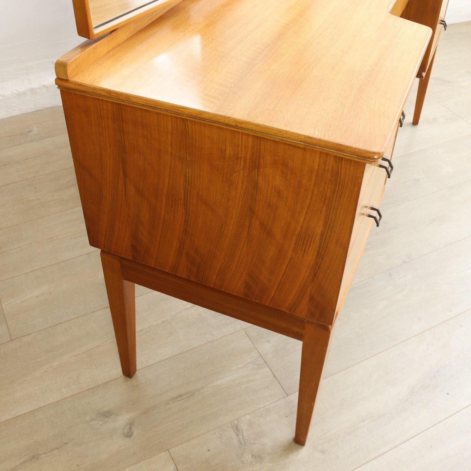 Alfred Cox Walnut Dressing Table / Desk - teakyfinders