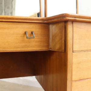 Alfred Cox Walnut Dressing Table / Desk - teakyfinders