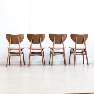 Mid Century G Plan Librenza Range Butterfly Dining Chairs, Set of 4 Solid Wood Vintage Dining Furniture 60s E Gomme - teakyfinders