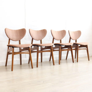 Mid Century G Plan Librenza Range Butterfly Dining Chairs, Set of 4 Solid Wood Vintage Dining Furniture 60s E Gomme - teakyfinders