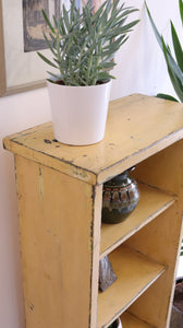 Primitive Rustic Pine Painted Bookcase - teakyfinders