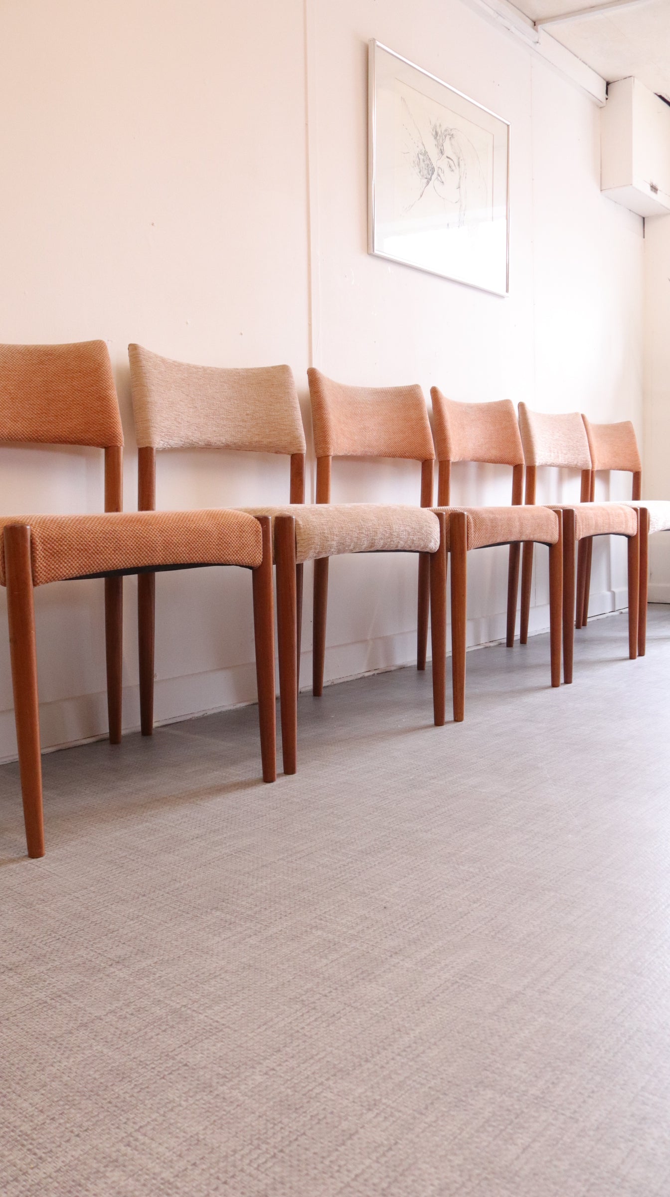 Danish set of 6 Dining Chairs by Ejner Larsen & Aksel Bender-Madsen - teakyfinders