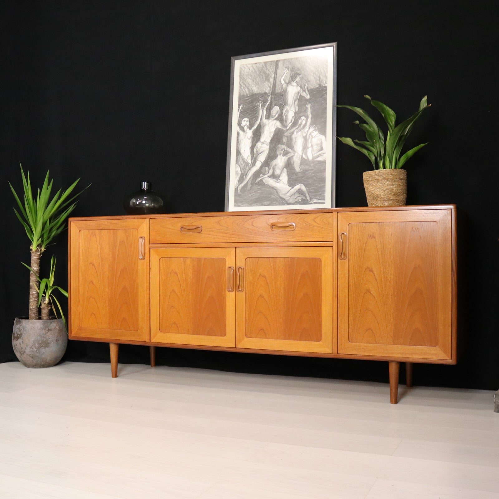G Plan Fresco Long Teak Sideboard Vintage Retro Furniture - teakyfinders