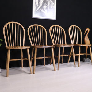 Set of Four Utility Furniture CC41 Kitchen Chairs in Beech and Elm - teakyfinders
