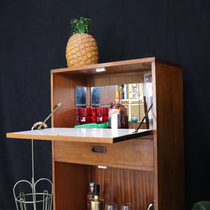 Vintage Compact Drinks Cabinet in Teak - teakyfinders