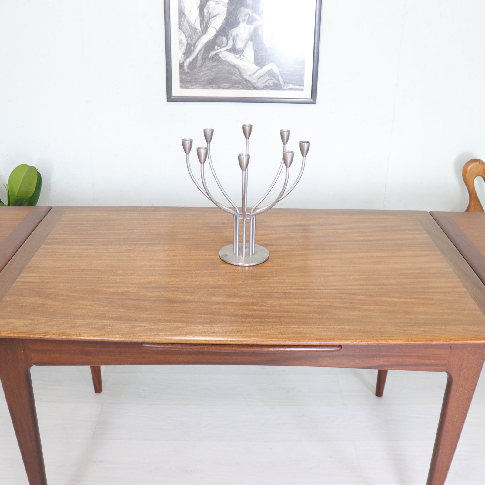 Custom listing for Younger Teak and Afromosia Extending Dining Table and Two leather Boss Chairs - teakyfinders