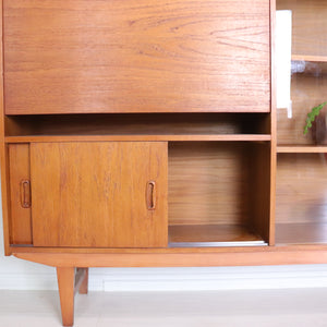 Vintage Teak Display Cabinet and Bureau - teakyfinders