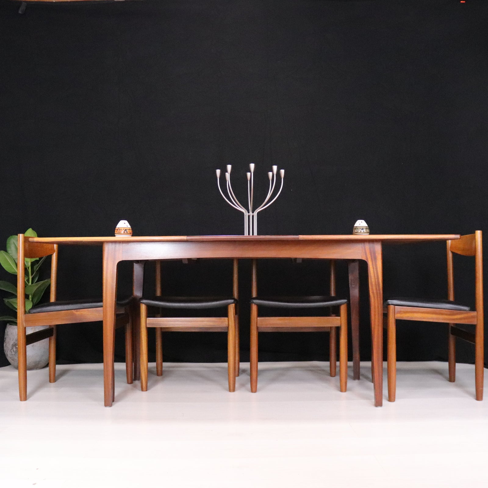 A. Younger Teak and Afromosia Dining Table and Chairs Set - teakyfinders