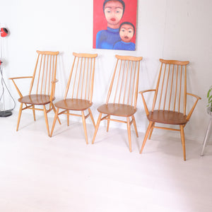 Ercol Light Golsmith Set of Four Dining Chairs - teakyfinders
