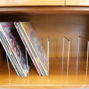 Nathan Furniture Teak Vinyl Storage Sideboard on Hairpin Legs - teakyfinders