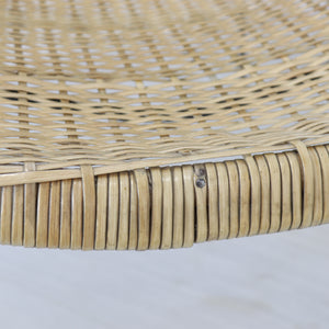 Rattan and wrought iron basket chair in the manner of Arthur Umanoff - teakyfinders